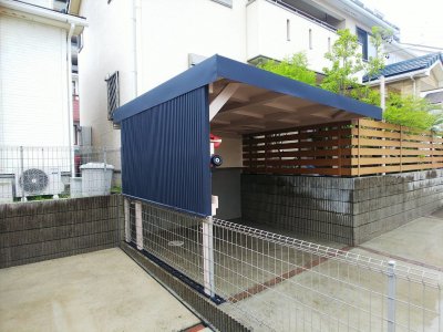 刈谷市　自転車置き場　屋根　O様邸